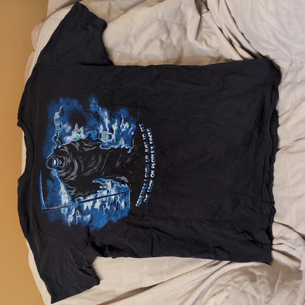 Humorositees Shirt Tee Grim Reaper retro